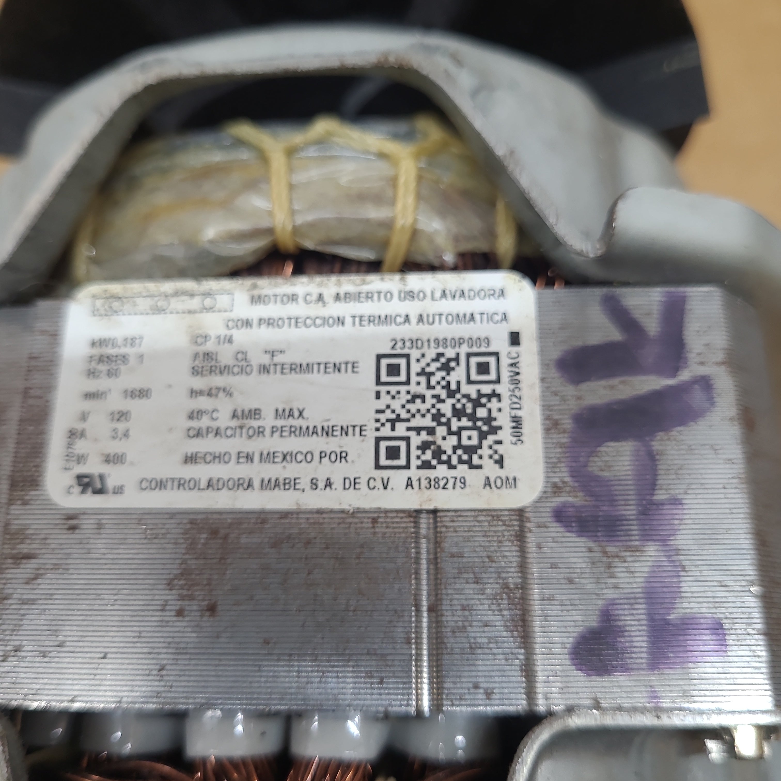 GE Washer Motor WH49X27319 GE Washer Motor WH49X27319